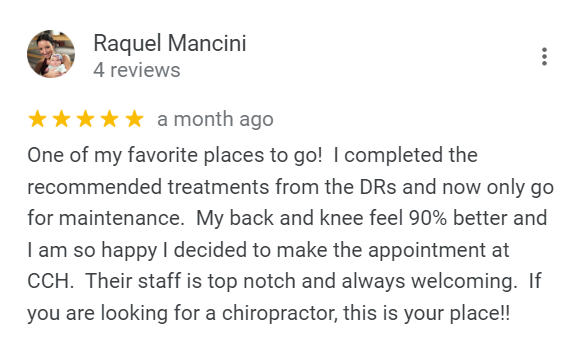 Complete Chiropractic Health Reviews on Google by Raquel Mancini